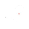 White silhouette of The Netherlands with a red dot near on the far right side.